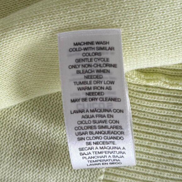 Chico's Cotton Lime Green Open Cardigan Shrug Sweater - Picture 7 of 9